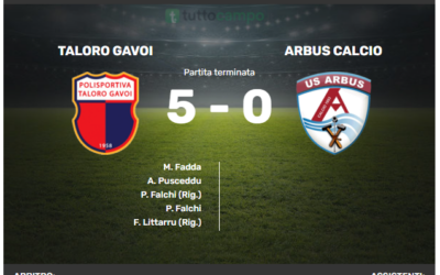 Taloro Gavoi VS Arbus Calcio 5-0